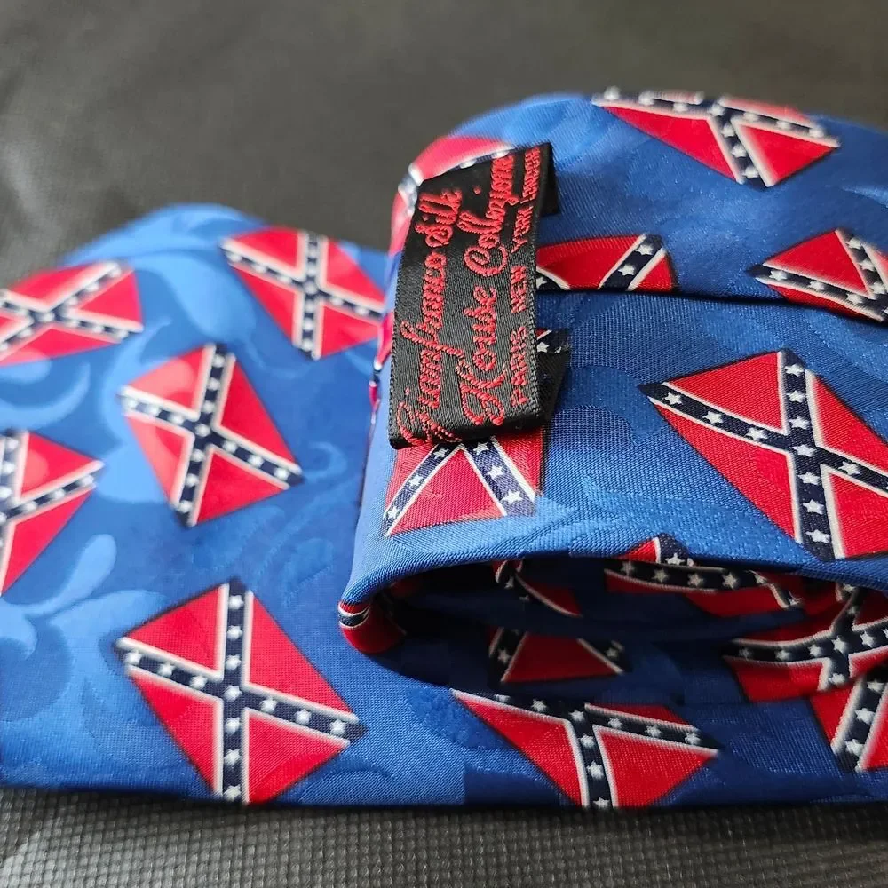 Blue and Red Patterned Men's Tie
